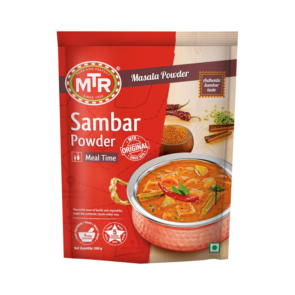 MTR Sambar Powder | Traditional Masalas | Authentic Recipe | 200g